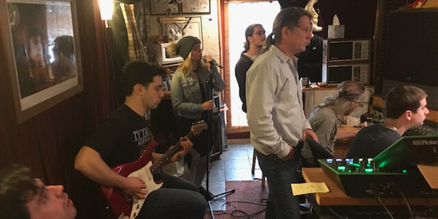 Producer David Ivory in the studio